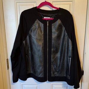 Calvin Klein Black Studded Bomber Jacket